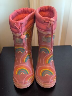 Hatley Pink Rainbow Kids Rain & Snow Boots